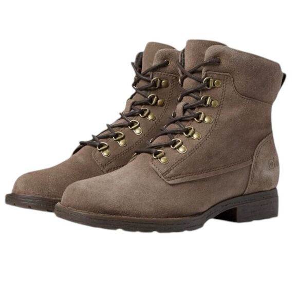 BORN Womens Codi Lace-Up Waterproof Suede Hiking Boot US8 M Taupe BR0031217 NWOB - Picture 1 of 6